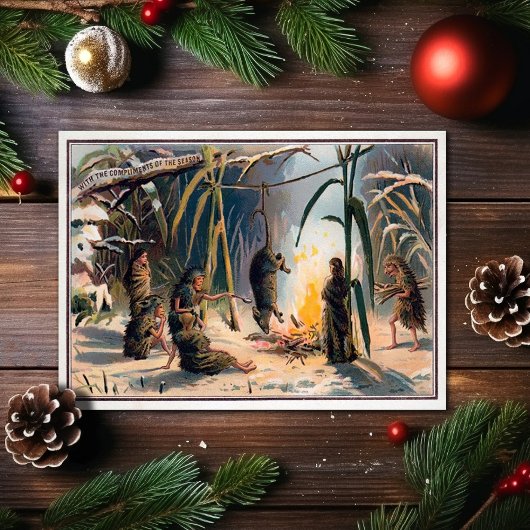 Carte de Noël vintage victorienne