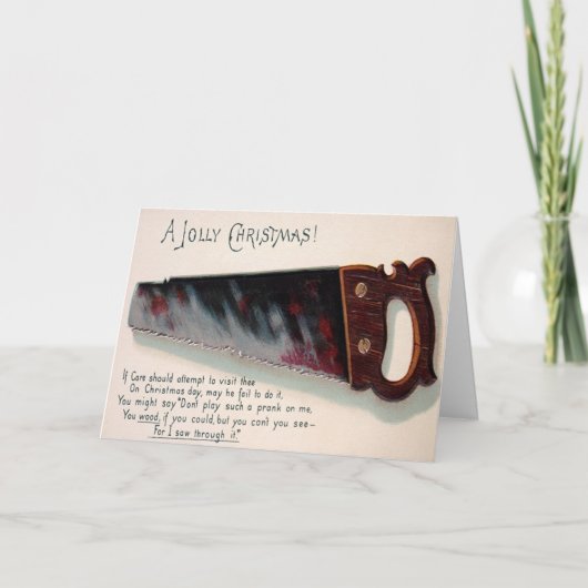 Carte de Noël vintage victorienne étrange (Devant)