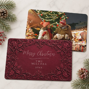 Carte de Noël vintage vin baroque photo