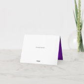 Carte de Noël Violet Flocon de Neige Cristallin (Dos)