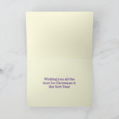 Carte de Noël violet Vintage (Intérieur)