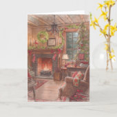 Carte de Noël - Voeux chauds et sincères (Fleur jaune)