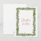 Carte de Noël "voeux de Noël" (Devant / Derrière)