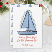 Carte de Noël voilier