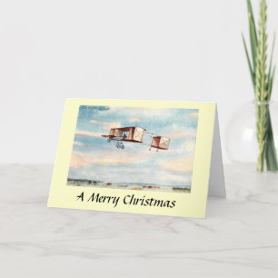 Carte de Noël - Voisin Biplane