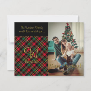 Carte de Noël Wallace Red Plaid