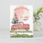 Carte de Noël Watercolor (Debout devant)