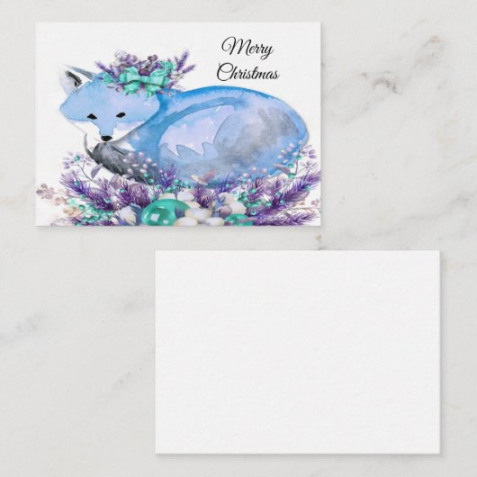 Carte de Noël Watercolor (Devant / Derrière)