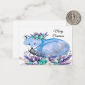 Carte de Noël Watercolor (Devant/Arrière en situation)