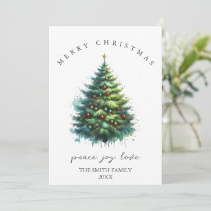 Carte de Noël Watercolor