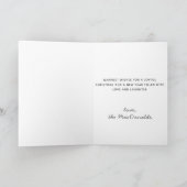 Carte de Noël Watercolor Dachshund Holiday Wreath (Intérieur)