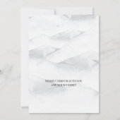 Carte de Noël Watercolor Snow Globe & Snowman (Dos)