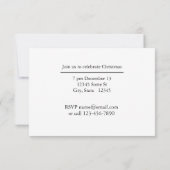 Carte de Noël Watercolor Snow Landcape (Dos)