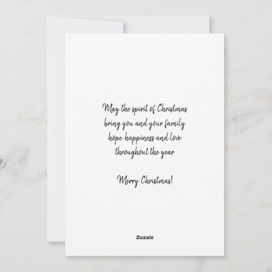 Carte de Noël Watercolor Wire (Dos)