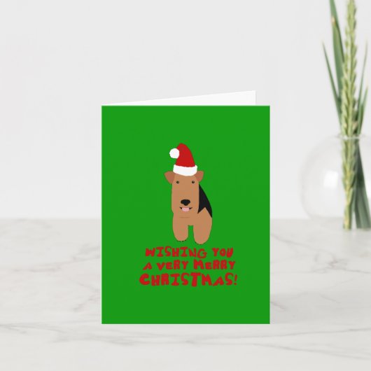 Carte de Noël Welsh Terrier (Devant)