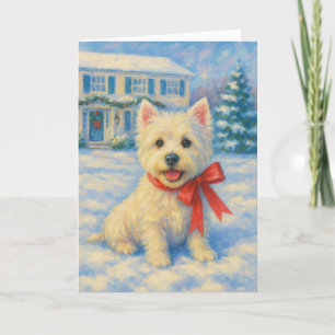 Carte de Noël West Highland Terrier