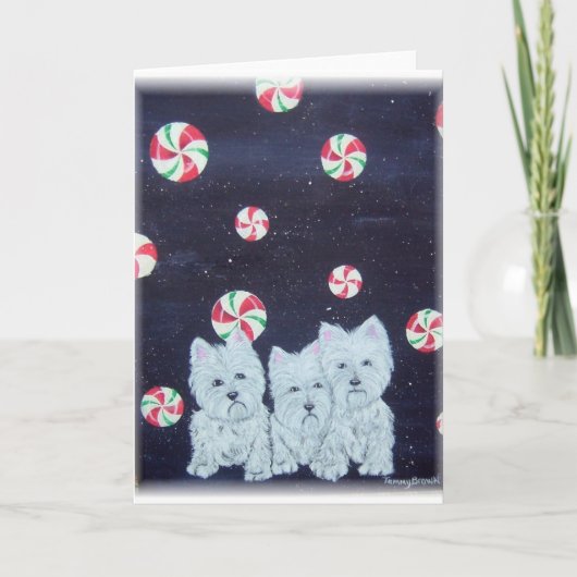 Carte de Noël West Highland Terrier (Devant)