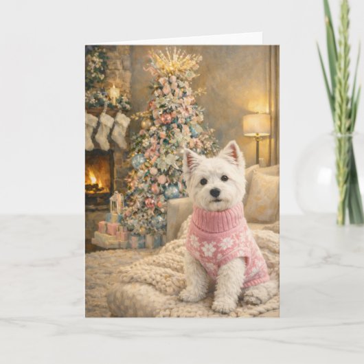 Carte de Noël West Highland White Terrier (Devant)