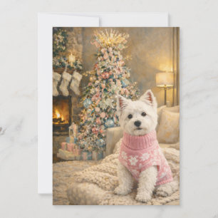 Carte de Noël West Highland White Terrier