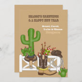 Carte de Noël Western (Devant / Derrière)