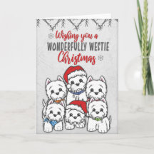 Carte de Noël Westie