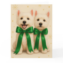 Carte de Noël Westie