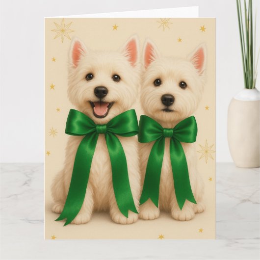 Carte de Noël Westie (Devant)