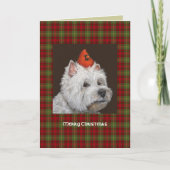 Carte de Noël Westie (Devant)