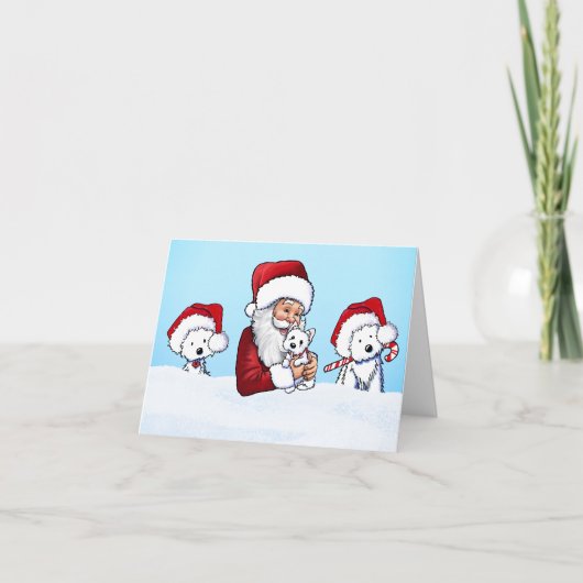 Carte de Noël Westie (Devant)