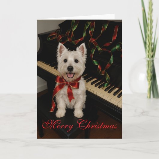 Carte de Noël Westie (Devant)