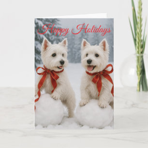 Carte de Noël Westie - Carte de vacances