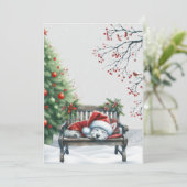 Carte de Noël Westie endormi (Debout devant)