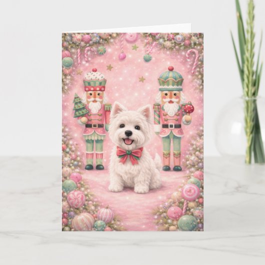 Carte de Noël Westie Nutcracker Holiday Magic (Devant)