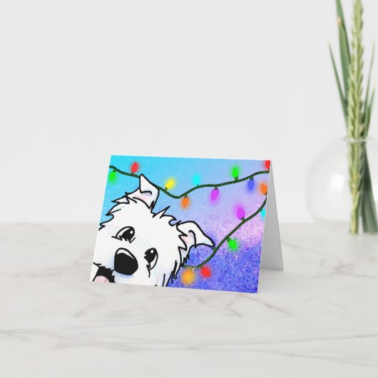 Carte de Noël Westie Terrier (Devant)