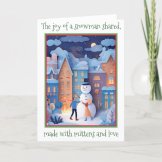 Carte de Noël Whimsical avec conception de papier 