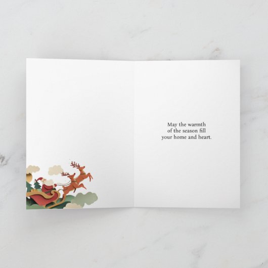 Carte de Noël Whimsical avec conception de papier  (Intérieur)