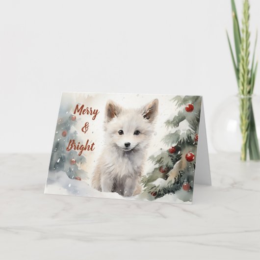 Carte de Noël Whimsical Fox (Devant)