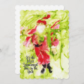 Carte de Noël Whimsical Père Noël (Devant / Derrière)