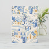 Carte de Noël Whimsical Village de neige (Debout devant)