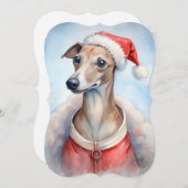 Carte de Noël Whippet (Devant / Derrière)