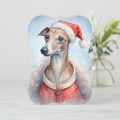 Carte de Noël Whippet (Debout devant)