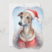 Carte de Noël Whippet (Devant)