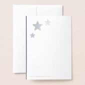 Carte de Noël White Cat Foil (Derrière avec enveloppe)