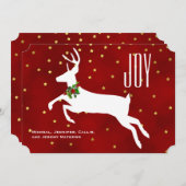 Carte de Noël White Deer Joy (Devant / Derrière)