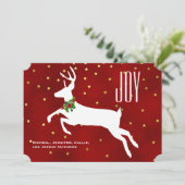 Carte de Noël White Deer Joy (Debout devant)