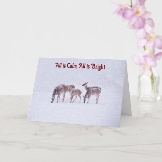 Carte de Noël Wild Deer Snow (Orchidée)