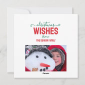 Carte de Noël Winter Cardinal Square (Dos)