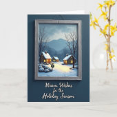 Carte de Noël Winter Glow (Fleur jaune)