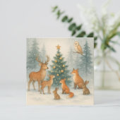 Carte de Noël Woodland (Debout devant)