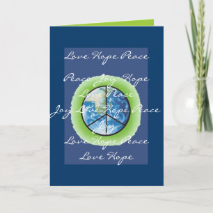 Carte de Noël World Hope for Peace and Love